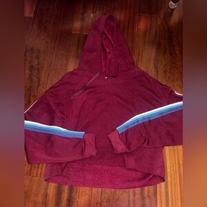 Women's Burgundy Hoodie Sweater